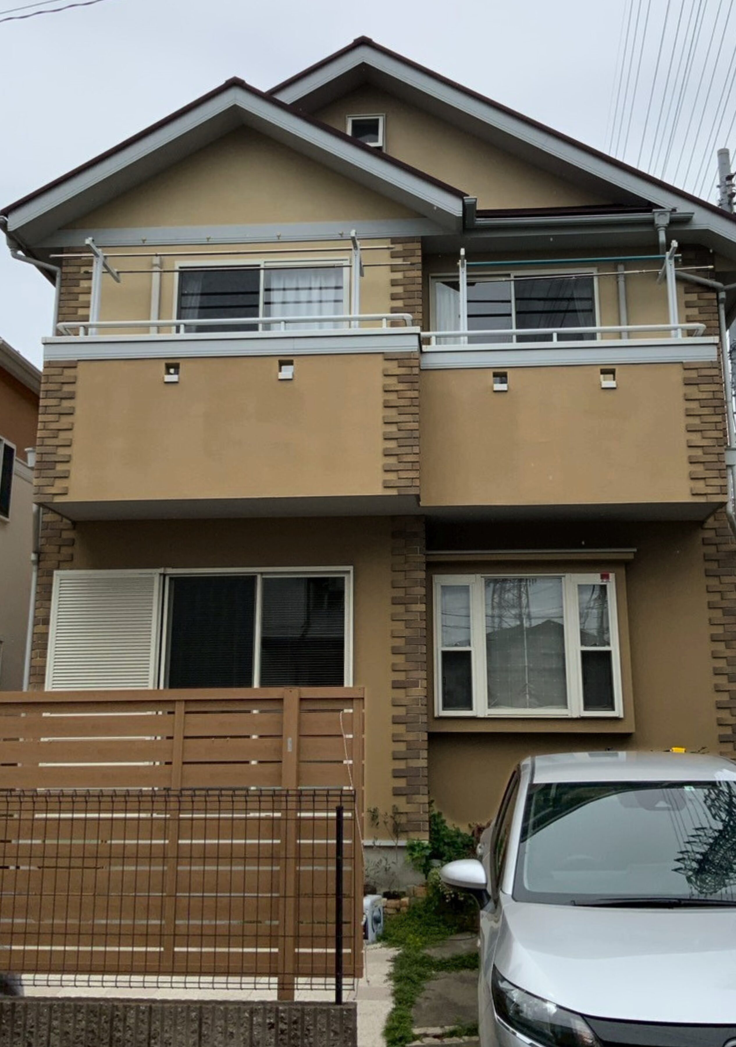 国立市 外壁屋根塗装施工事例 施工前
