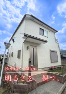 府中市　外壁塗装屋根塗装施工事例　アイキャッチ